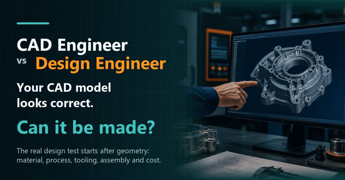 CAD Engineer vs Design Engineer: The One Difference Many Freshers Miss
